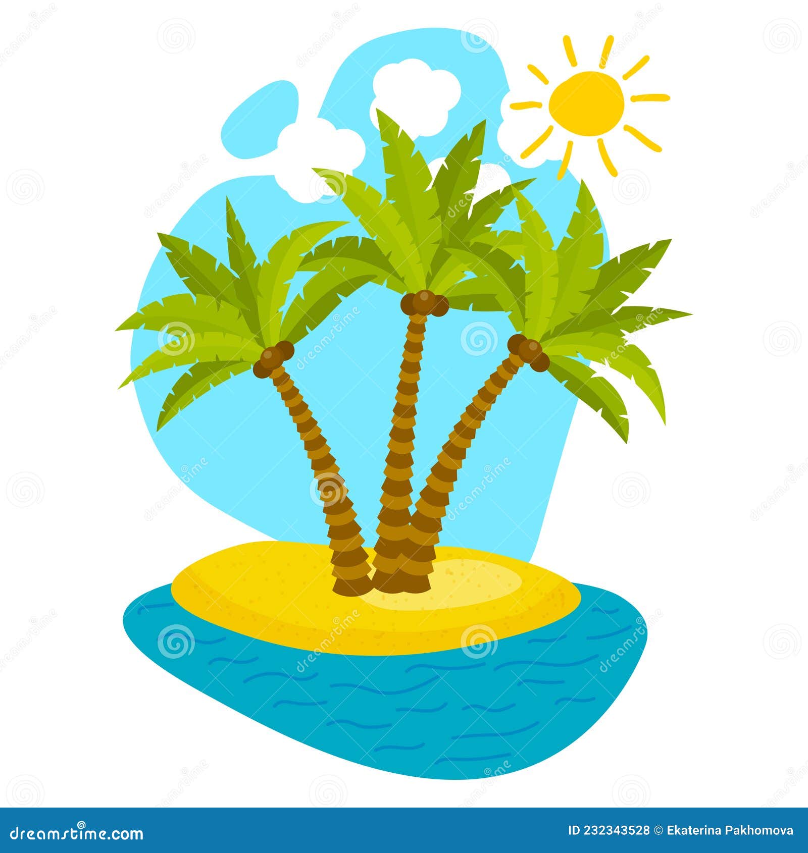 Bonitas Palmeras De Dibujos Animados En La Isla Con Cielo Y Nubes Mar Y Sol Aislados En Fondo Blanco. Ilustración del Vector - Ilustración de isla, palma: 232343528 Bonitas Palmeras De Dibujos Animados En La Isla Con Cielo Y Nubes Mar Y Sol Aislados En Fondo Blanco. Ilustración del Vector - Ilustración de isla, palma: 232343528