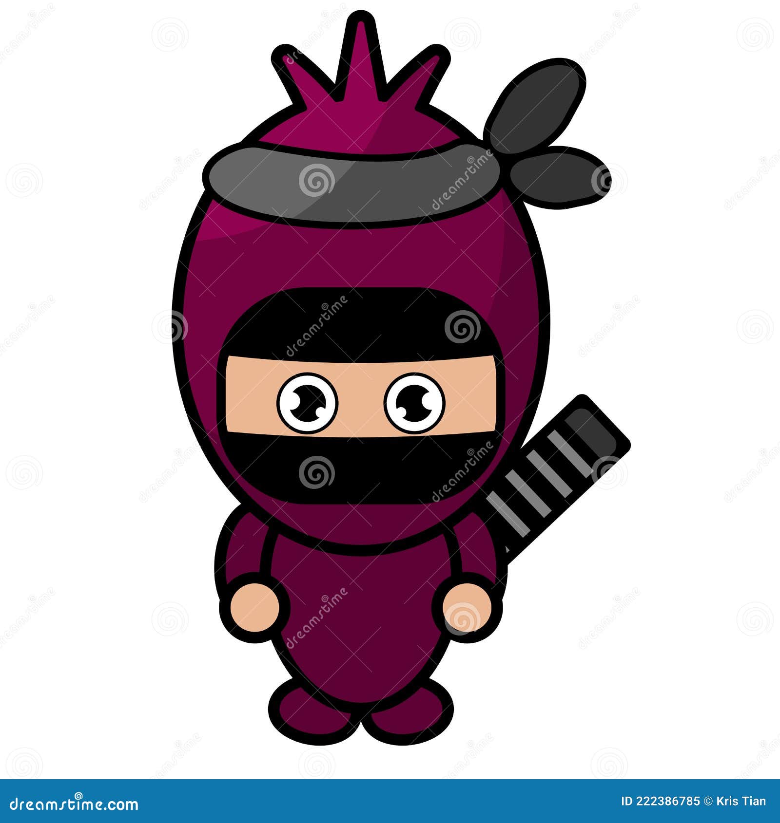 Personagem ninja de desenho simples