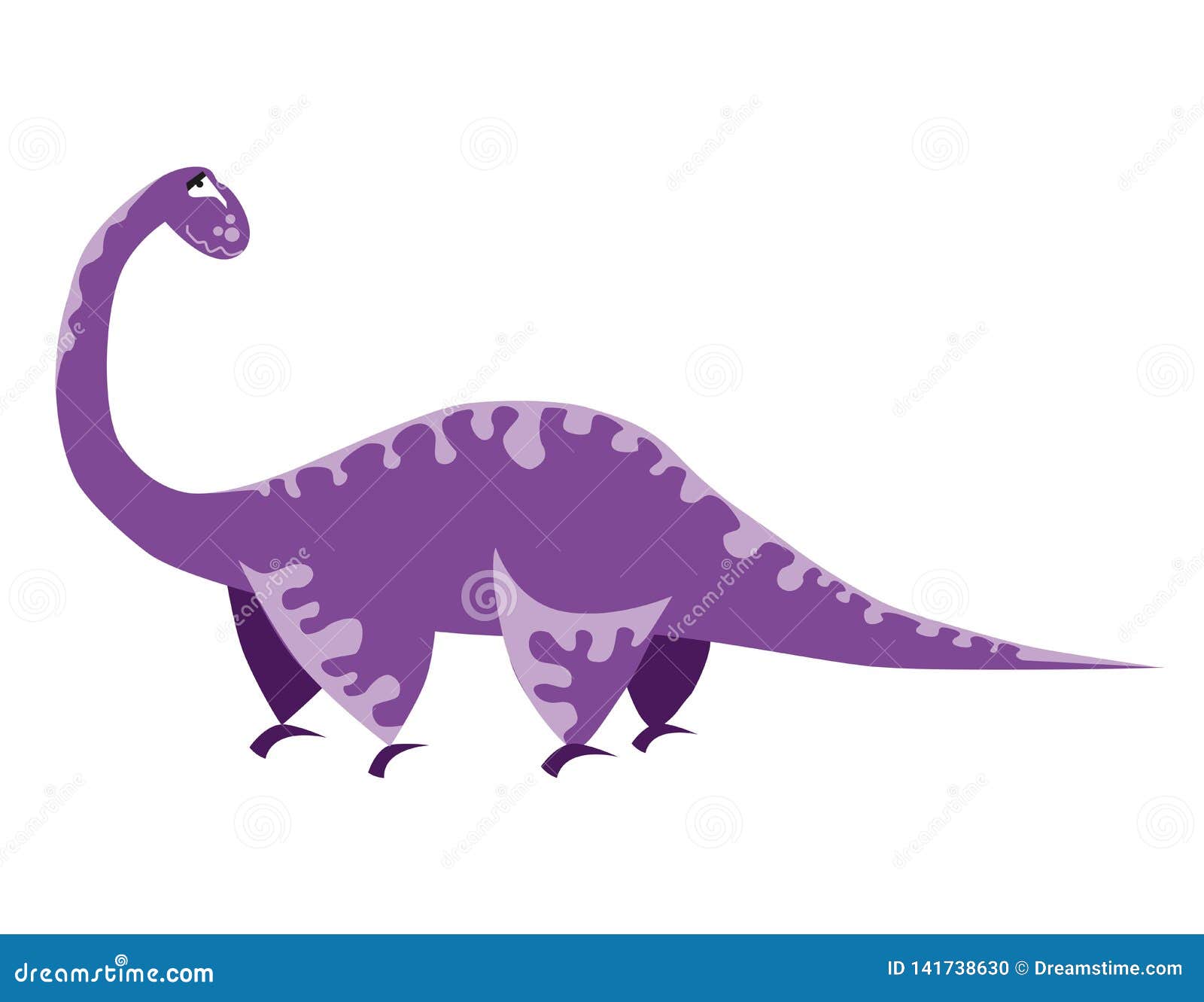 Desenho de dinossauro roxo fofo