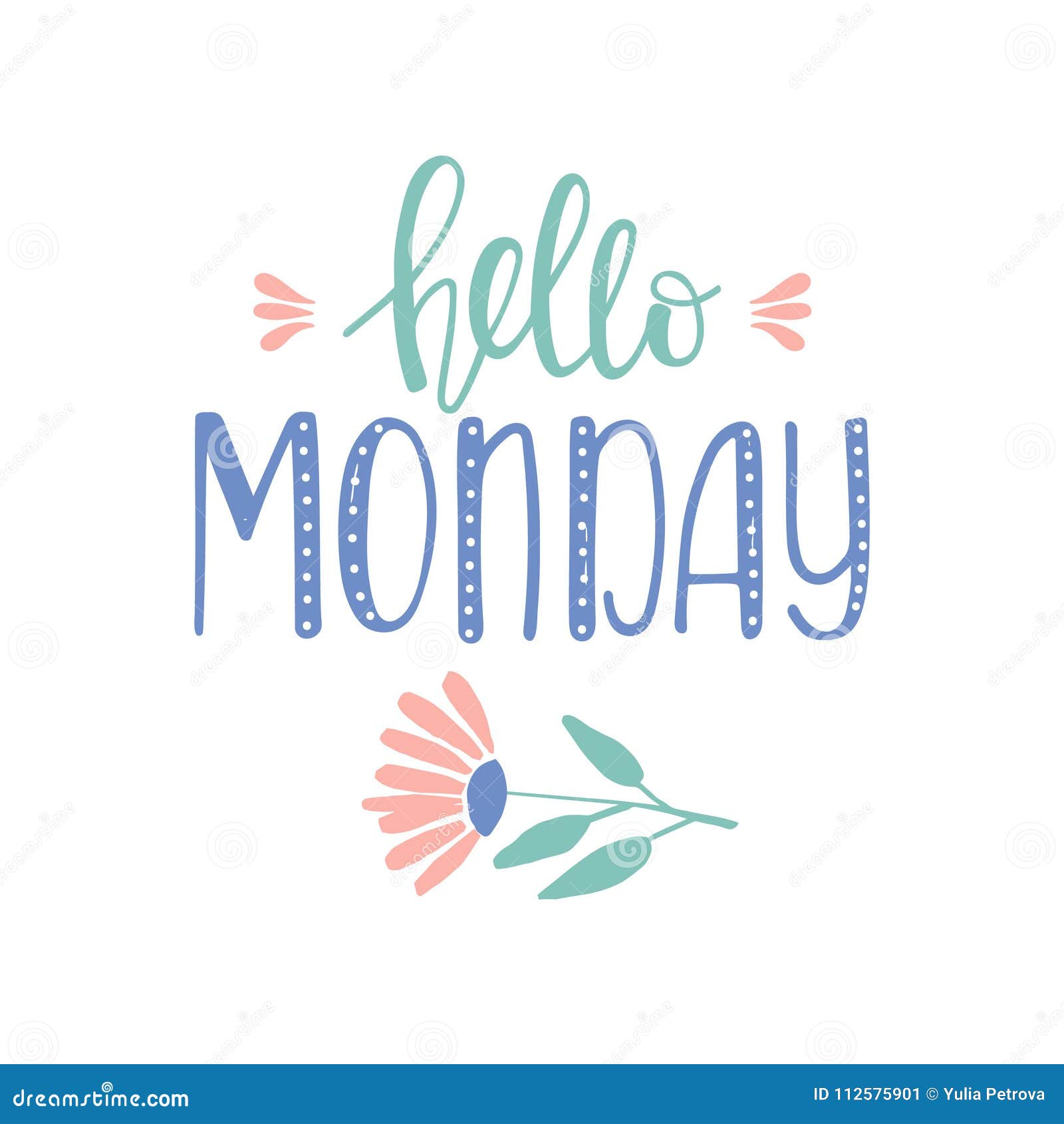Bonjour Lundi Citation Inspiree Illustration De Vecteur Illustration Du Citation Lundi