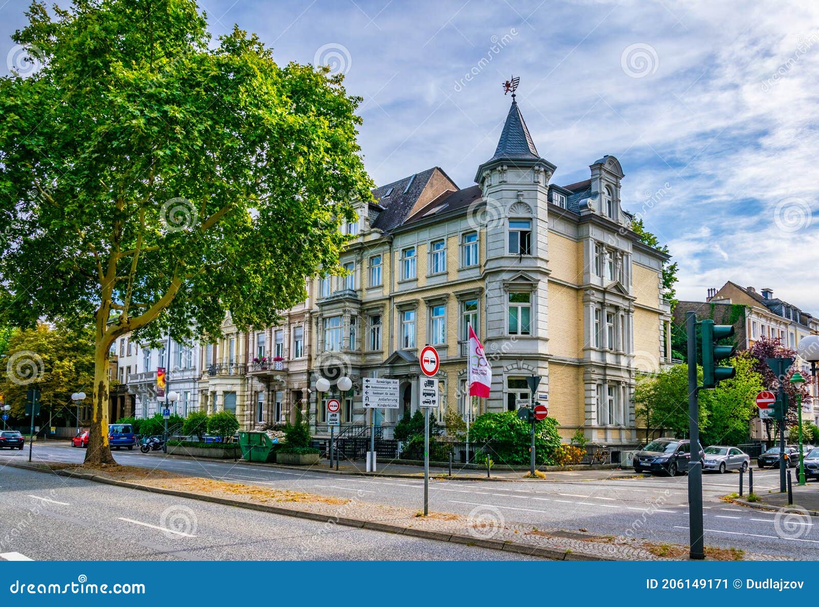 BONN, GERMANY, AUGUST 12, 2018 Historical Houses in Bonn, Germany