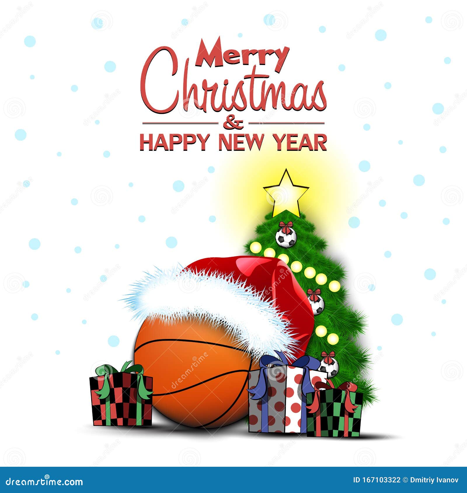 Joyeux Noel Et Bonne Année. Numéro 2021 Et Ballon De Basket-ball