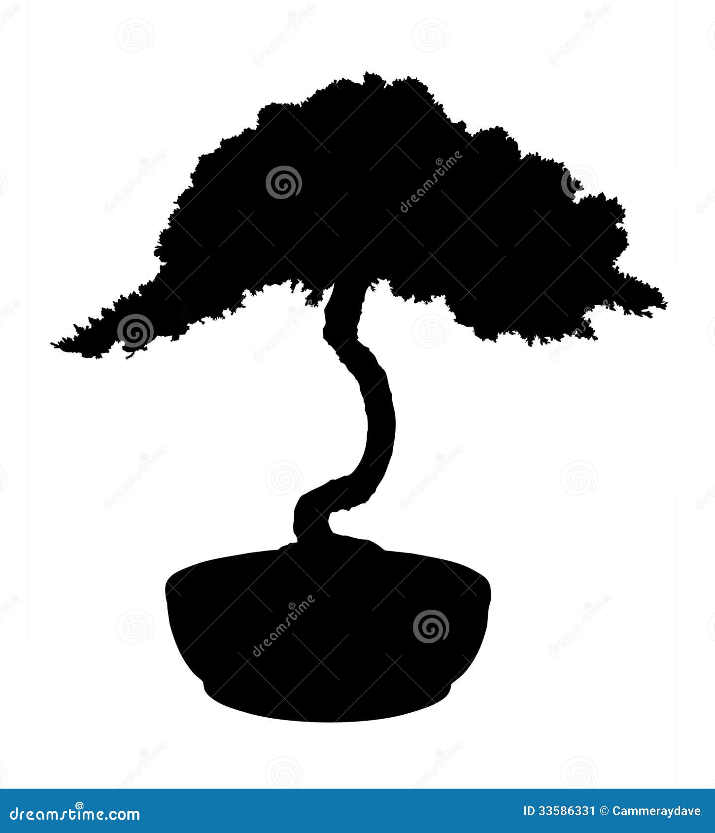 Bonsai Silhouette stock image. Image of calm, design - 33586331