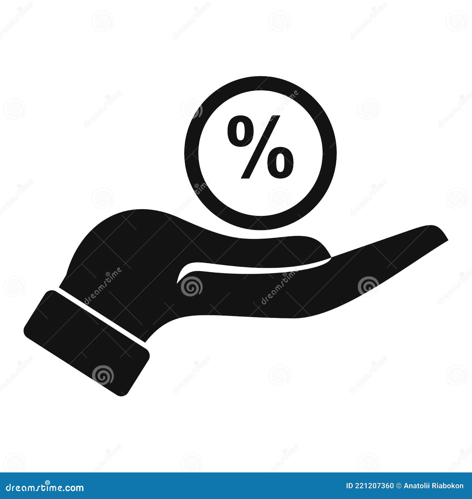 Bonus Percent Icon, Simple Style Stock Vector Illustration of