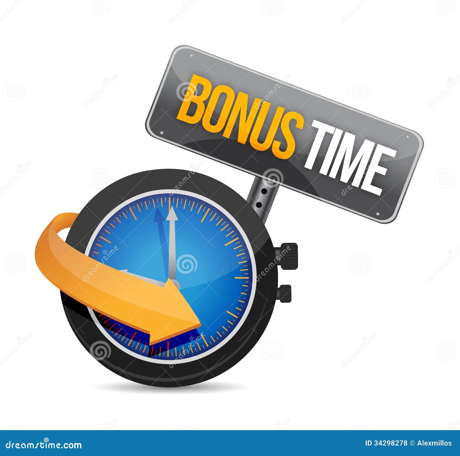 Bonus Time Watch Illustration Design Royalty Free Stock Photos Image