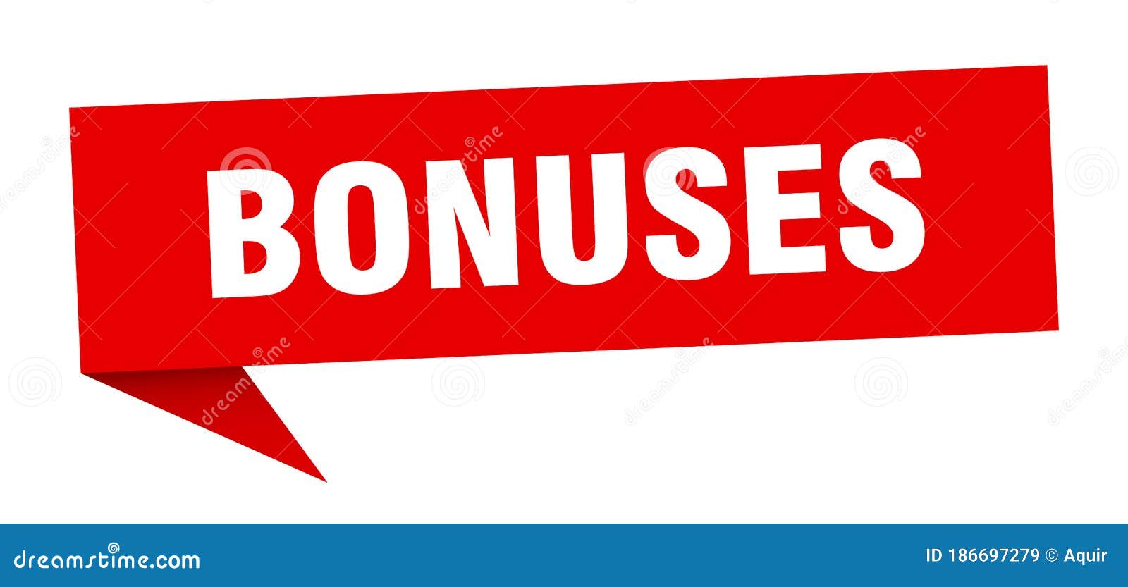 Bonuses Banner Template. Ribbon Label Sign. Sticker Cartoon Vector