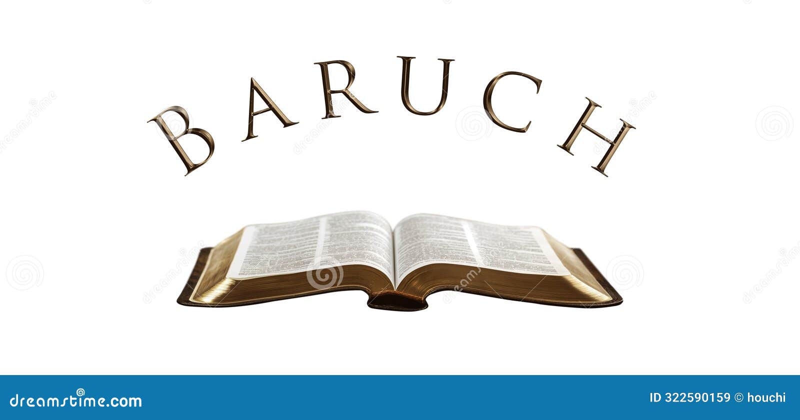 book of baruch. open bible with the name of the book of the bible above it