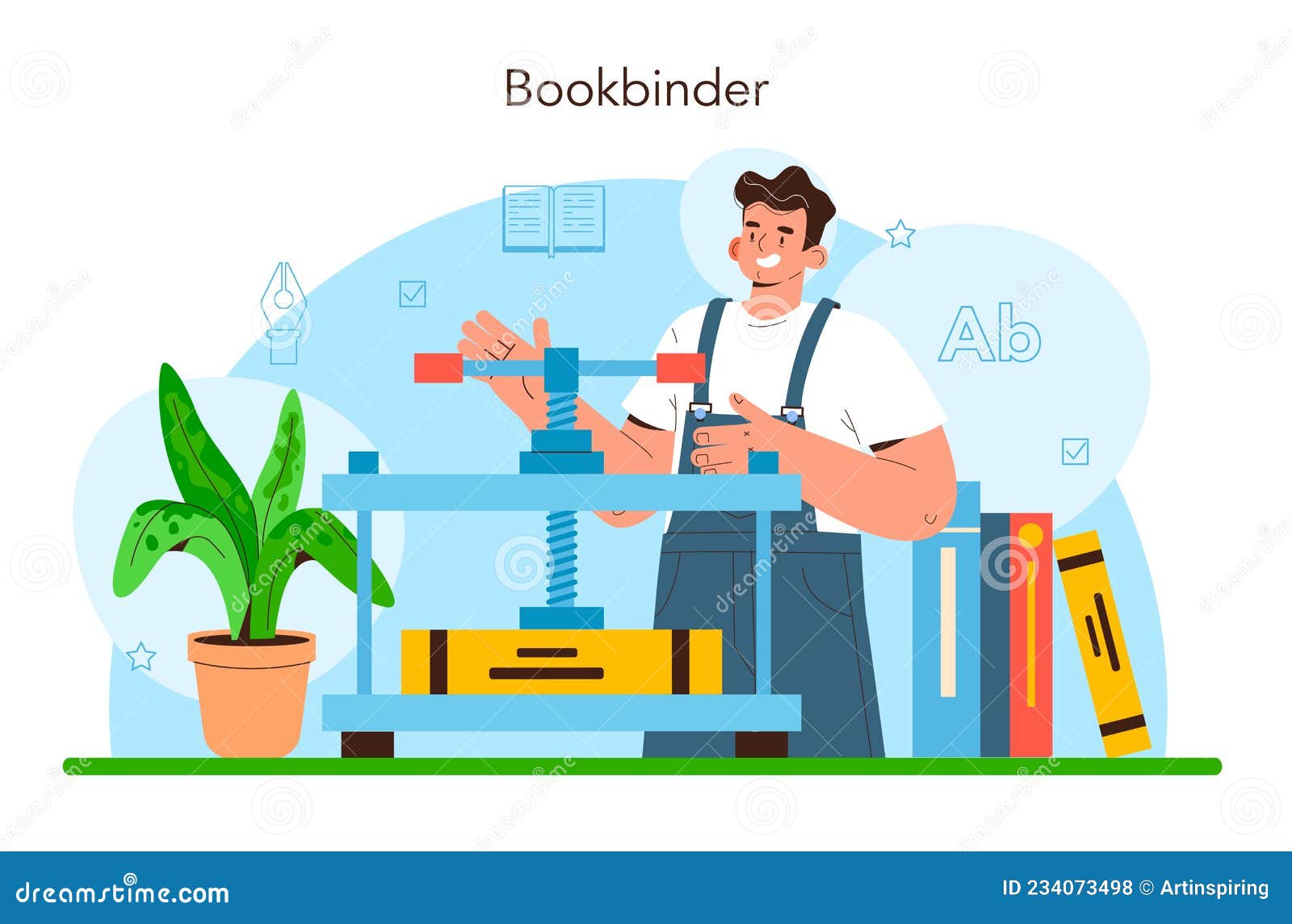 Book Binding. Printing House Technology, Printed Publications Stock