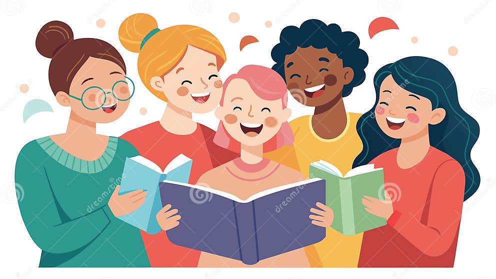 The book club members laugh and nod in agreement as they share personal