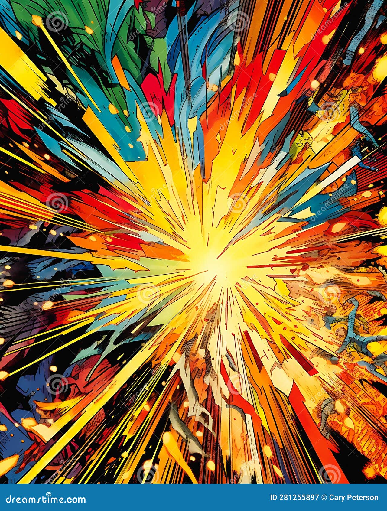 The Sun S Exponential Opening a Galaxy of Chaotic Color Stock