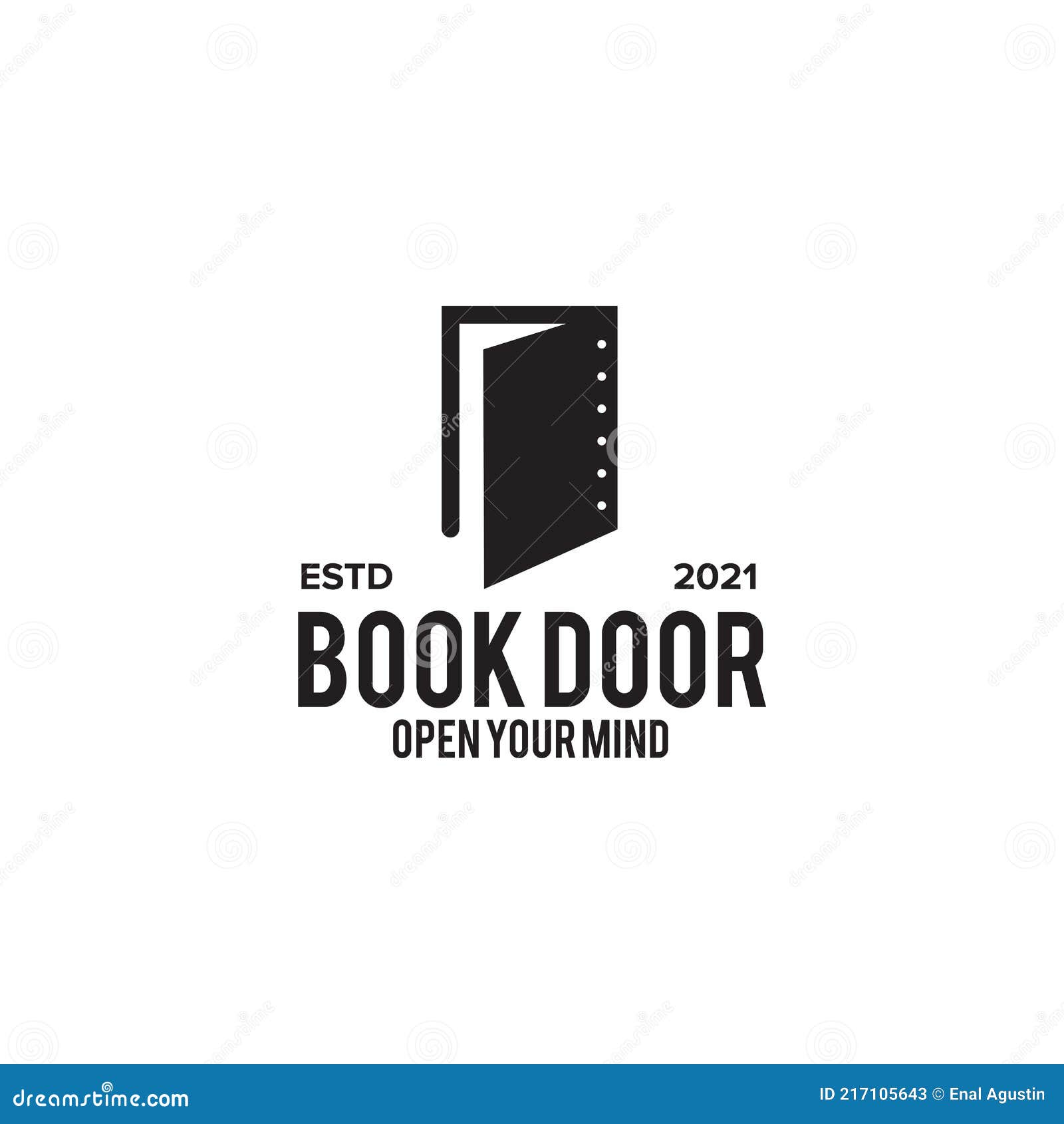 Book Door Logo Design Template Stock Vector Illustration of house