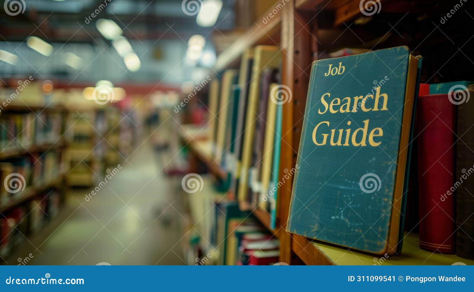 book about finding work sits on shelf named 