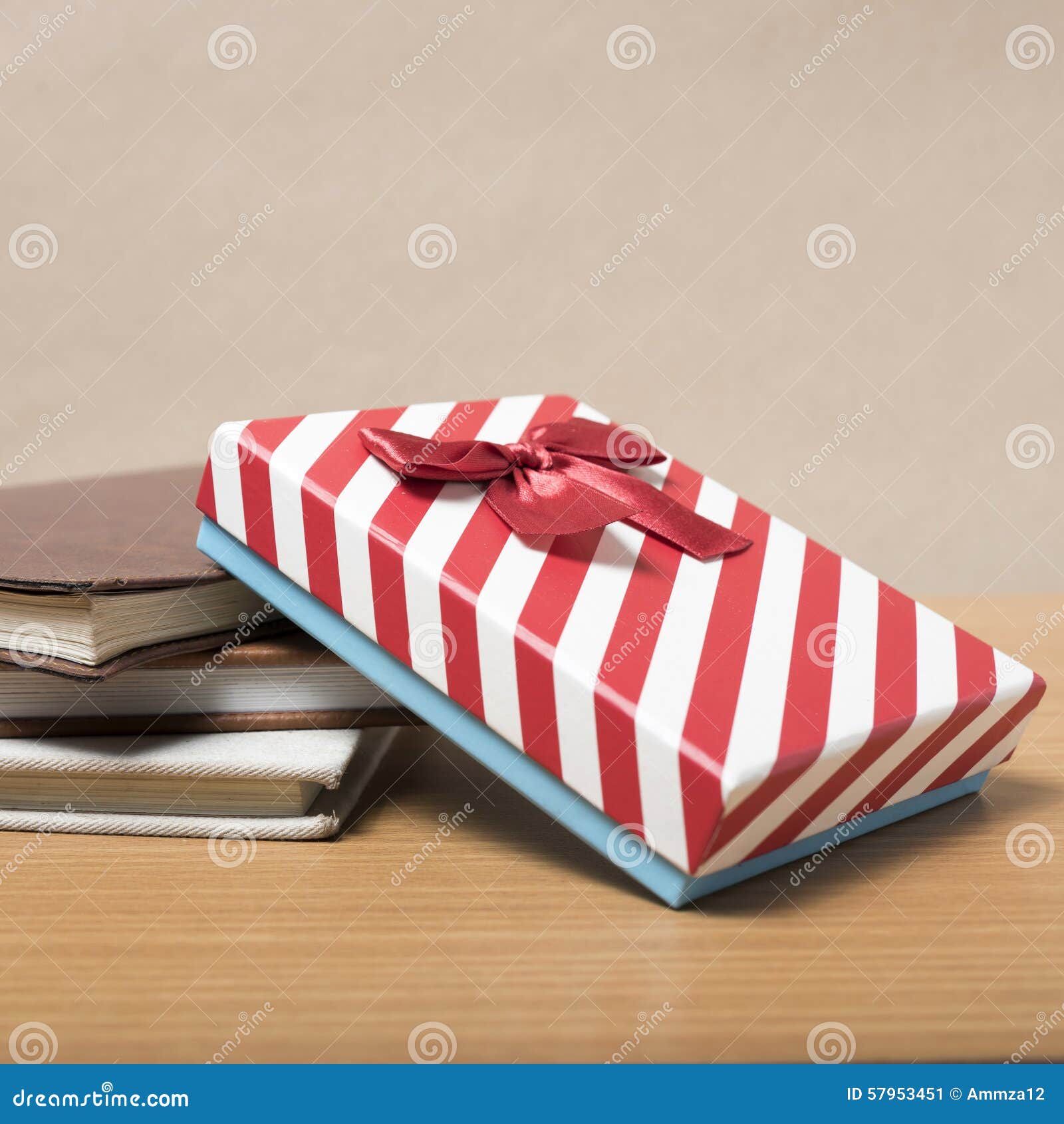 Book with gift box stock image. Image of party, grunge 57953451