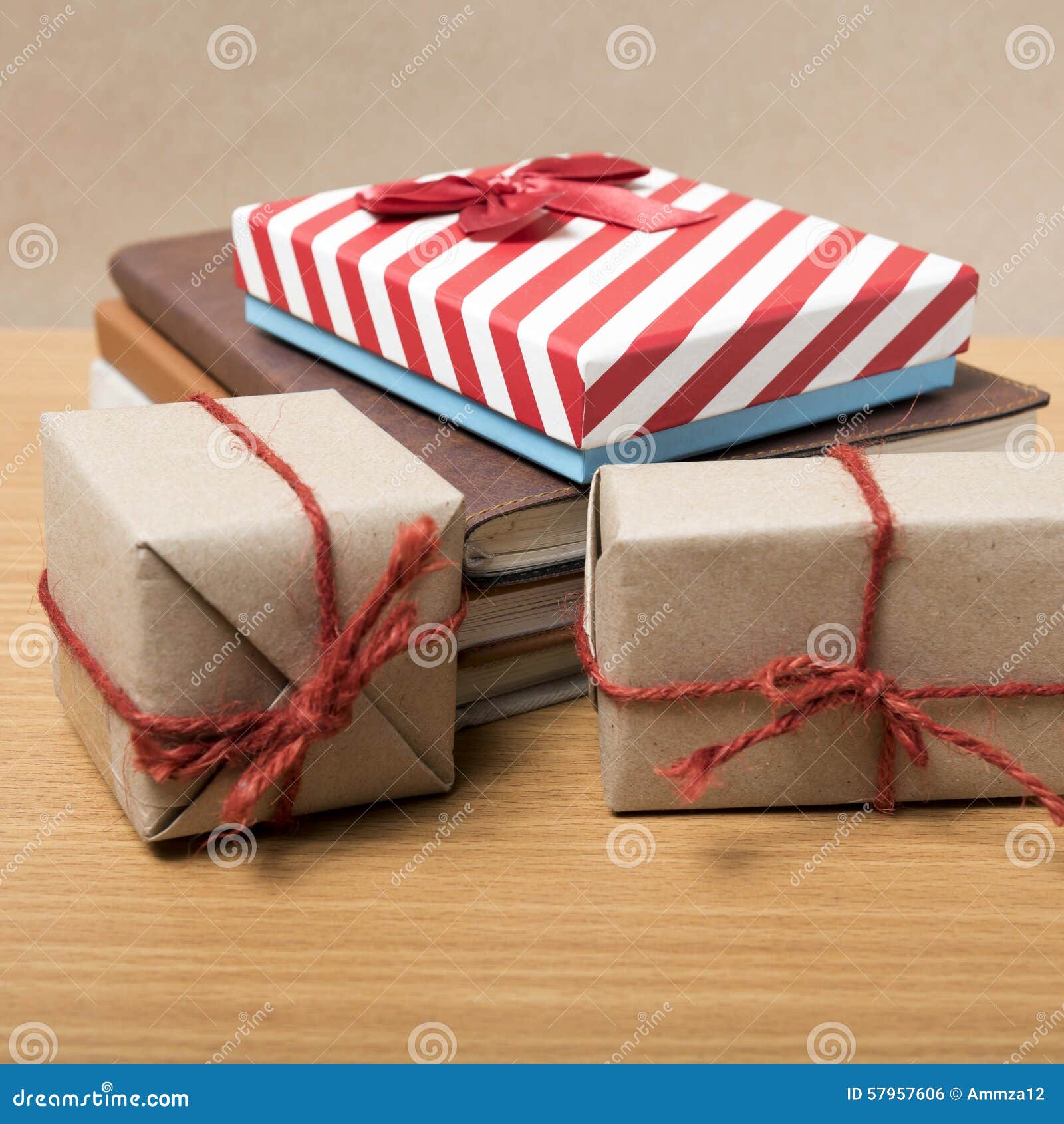 Book with gift box stock photo. Image of season, aged 57957606