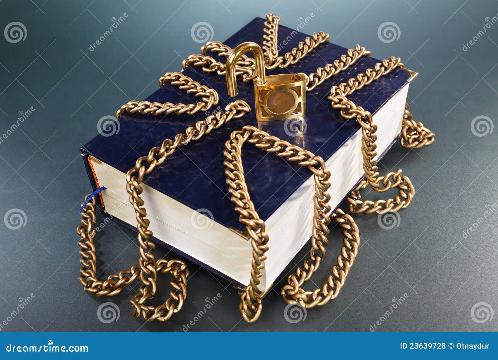 Book with Golden Chain and Lock Stock Photo Image of book, life 23639728