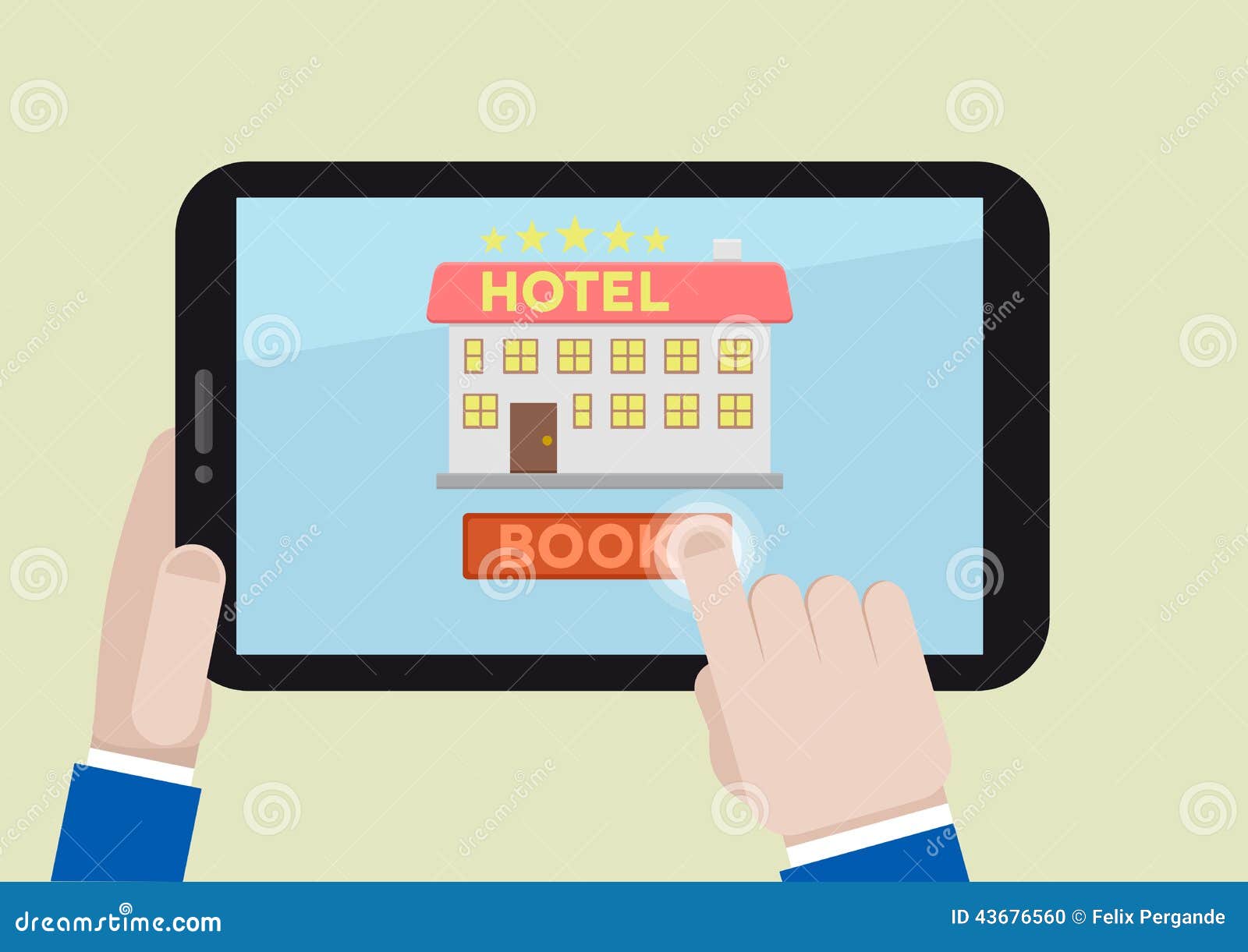 Book hotel room stock illustration. Illustration of guest - 43676560