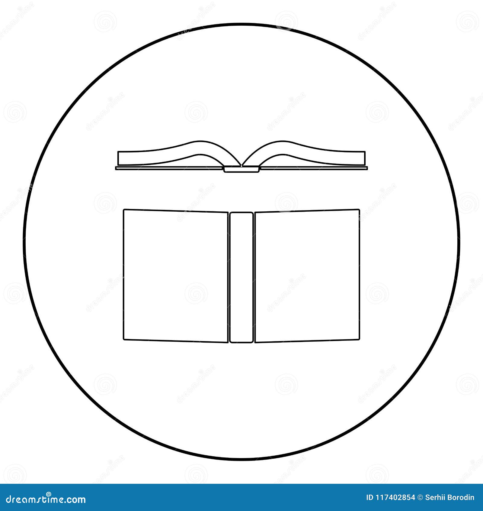 Book Icon Black Color in Circle Stock Vector - Illustration of textbook ...