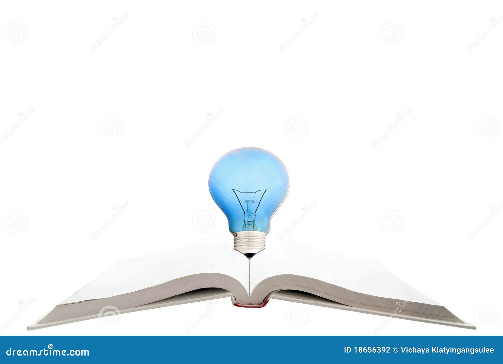 Book with light bulb stock photo. Image of concept, closeup 18656392