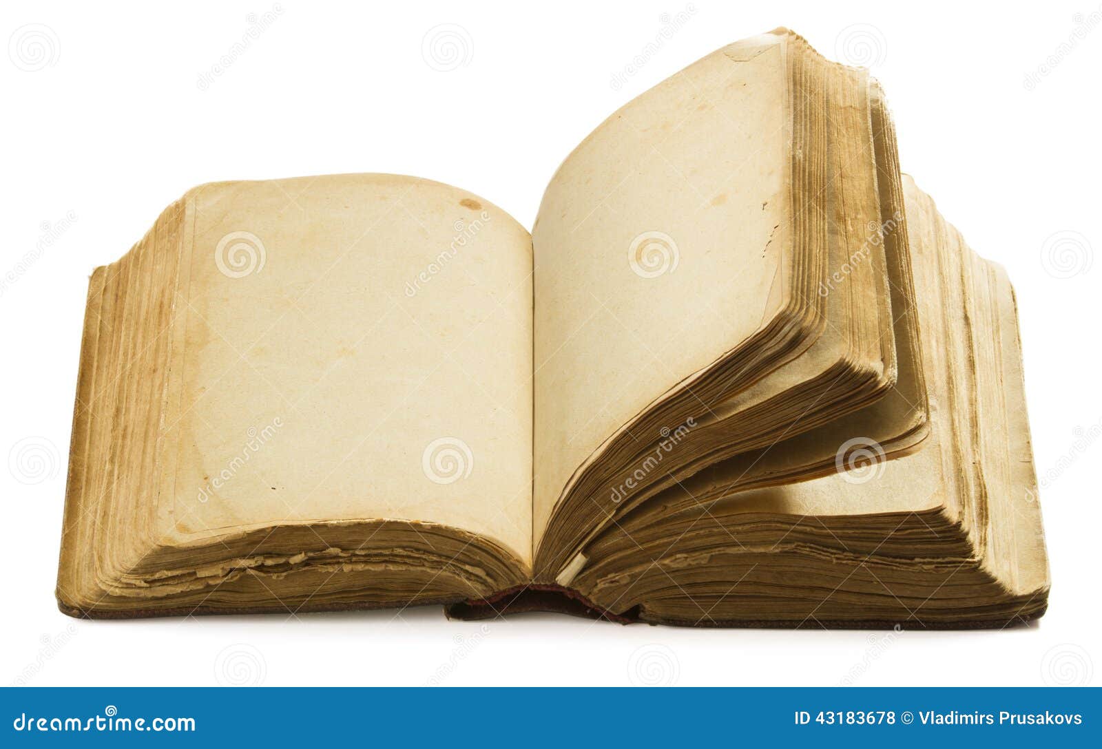 Old Open Book with Empty Pages Stock Image - Image of background,  isolation: 118507651