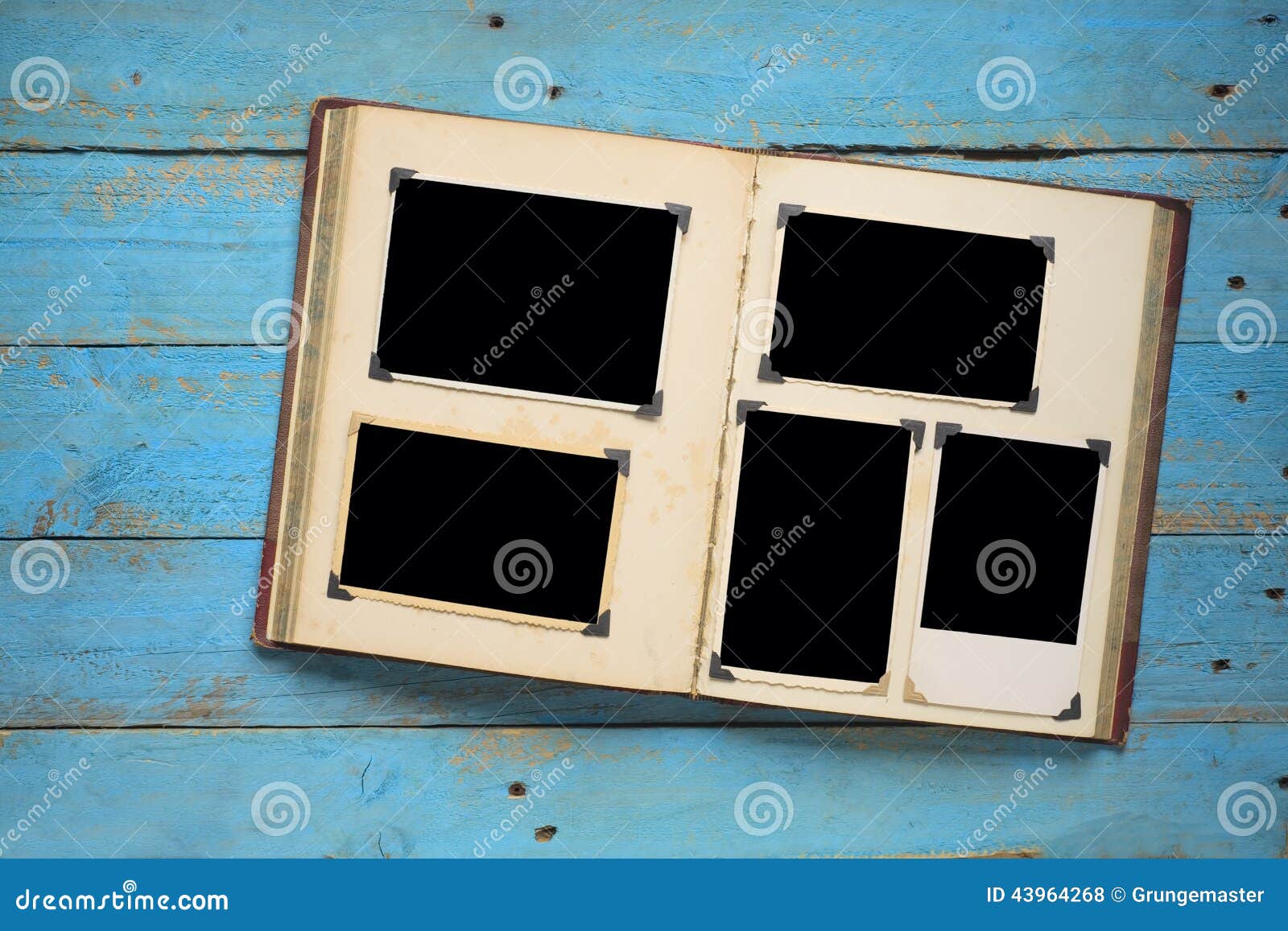 Book with photo frames stock photo. Image of edge, media 43964268