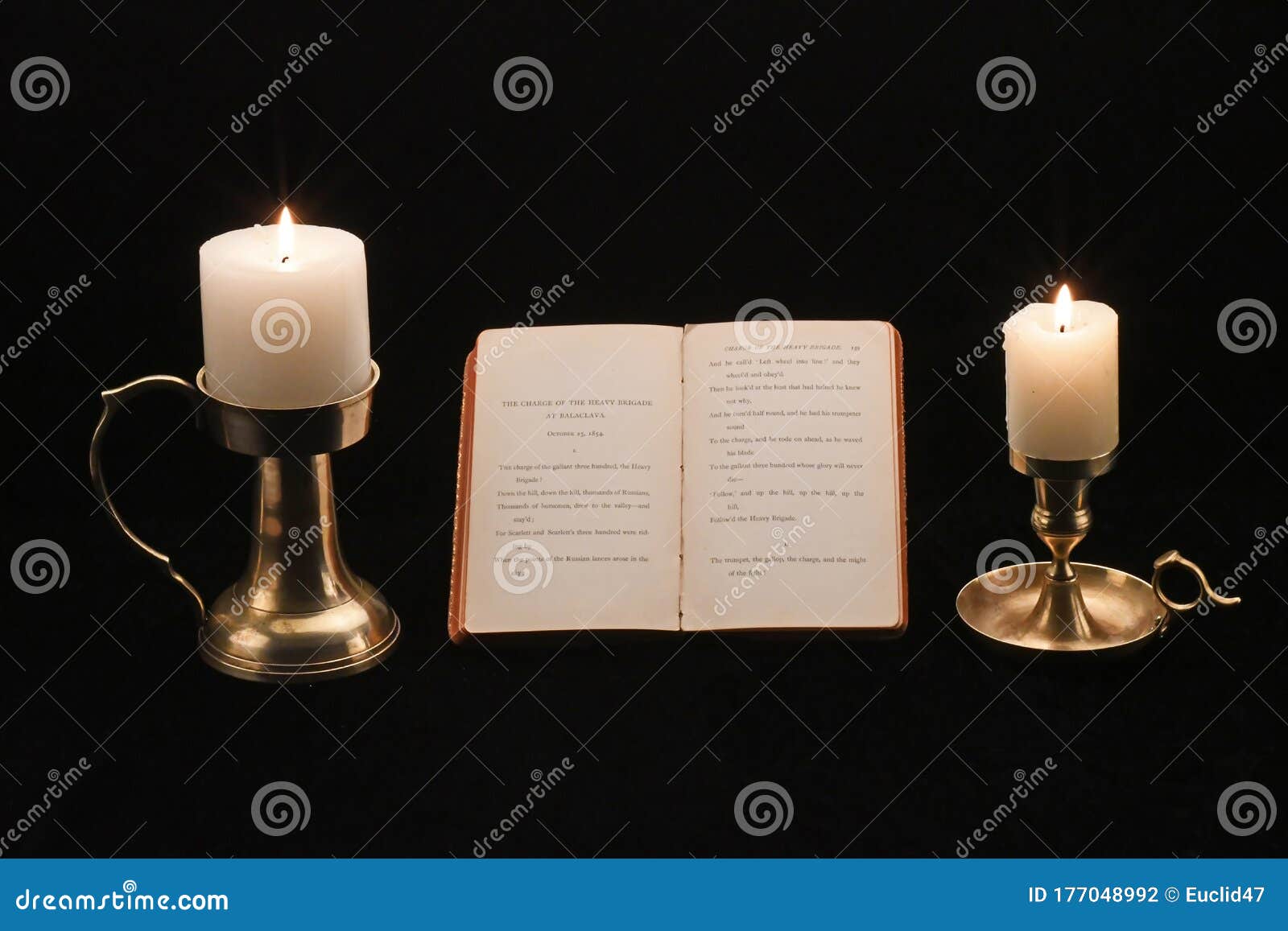 book of poems and candles