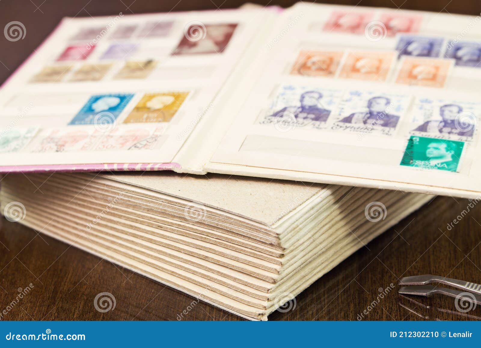 Book of postage stamps editorial image. Image of card - 212302210