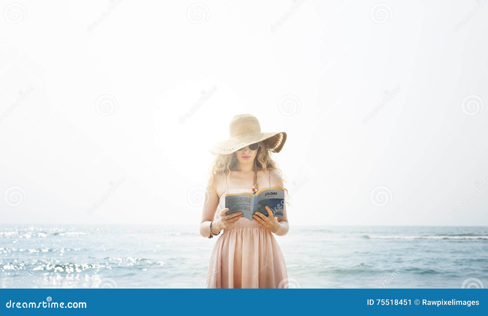 book reading living woman chill calm beach concept