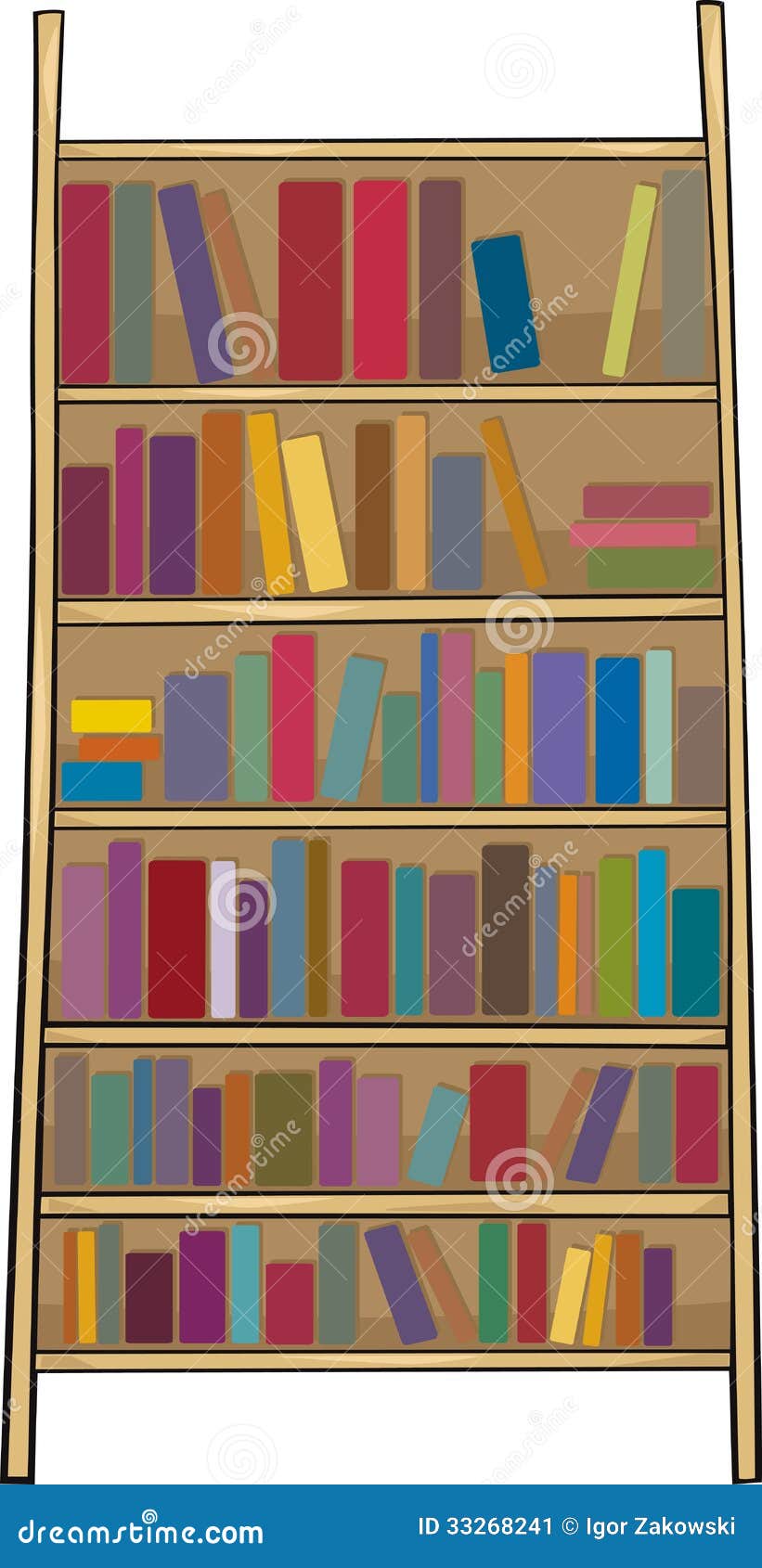 Book Shelf Clip Art Cartoon Illustration Stock Image - Image: 33268241