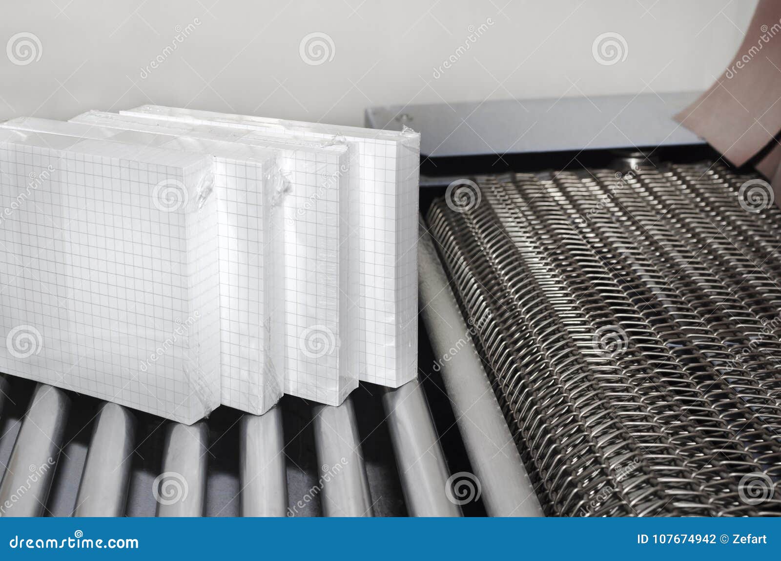 Book Stack on Conveyor Beltin Offset Print Shop Stock Photo Image of