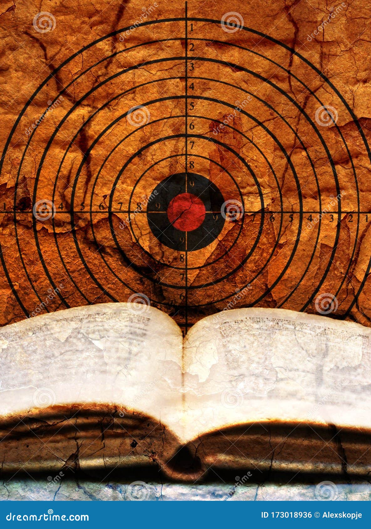 Book and target concept stock photo. Image of chic, retro 173018936