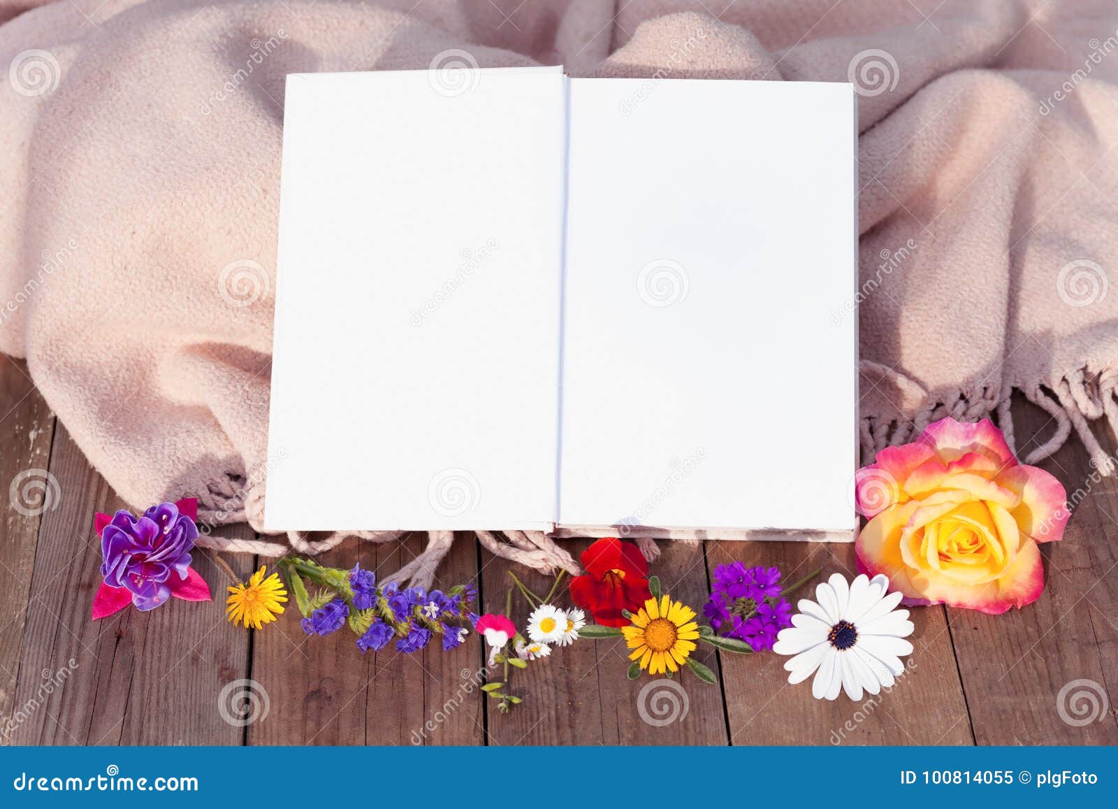 Book Template with Flowers. Stock Image Image of blossom, business