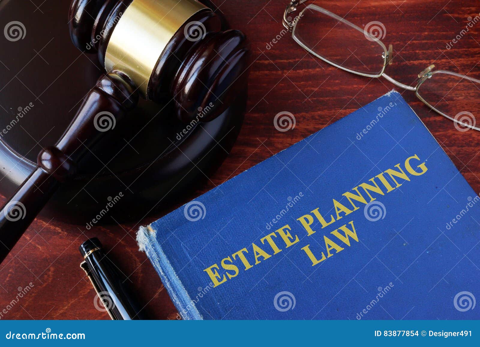 Book with Title Estate Planning Law. Stock Photo Image of planning