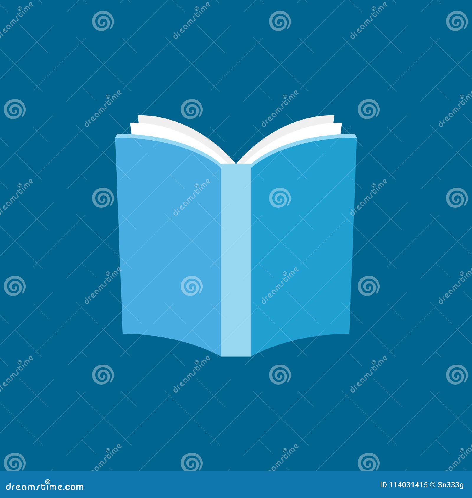 Book With White Pages Flat Vector Icon Stock Vector - Illustration of
