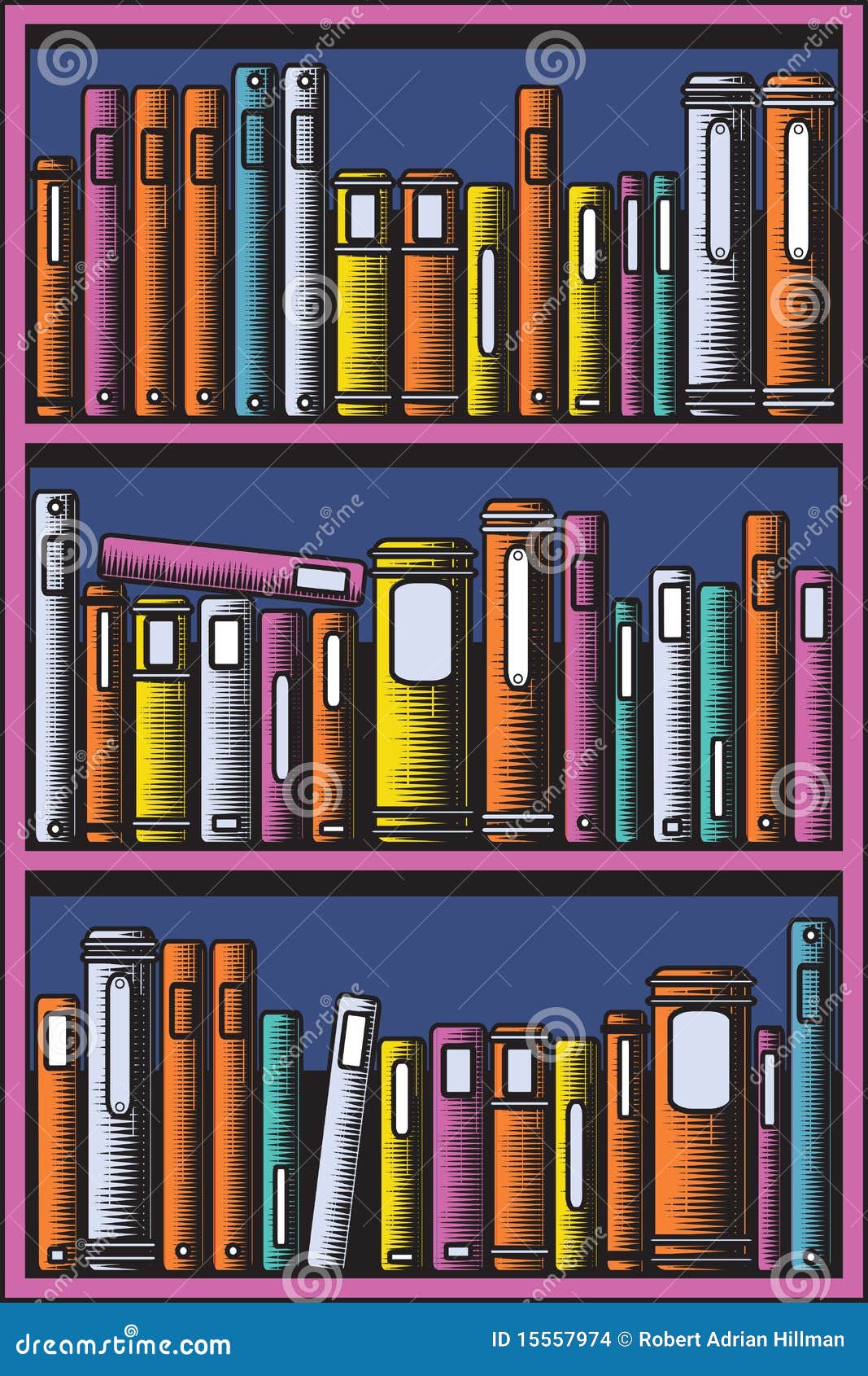 Bookcase stock vector. Illustration of texts, graphic 15557974