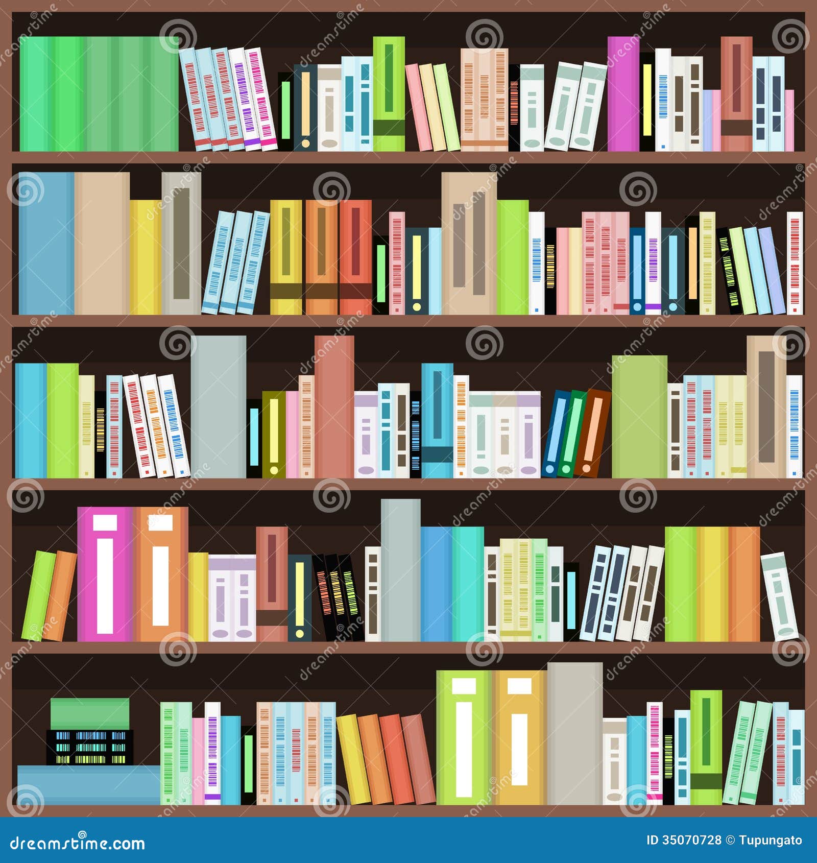 Bookcase stock vector. Illustration of learning, genres ...
