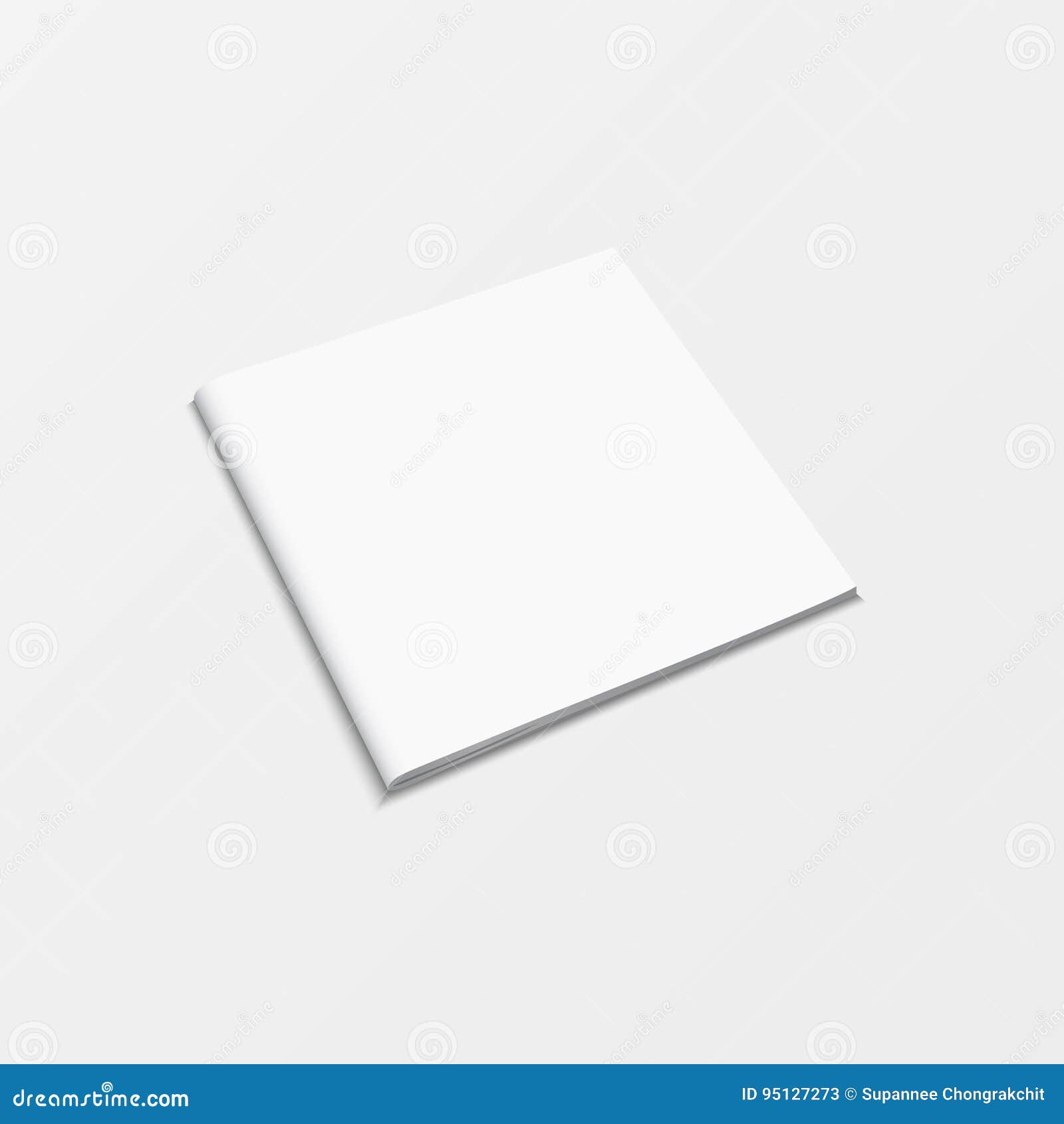 Download Booklet Blank White Color Isolated On White Background. 3d ...