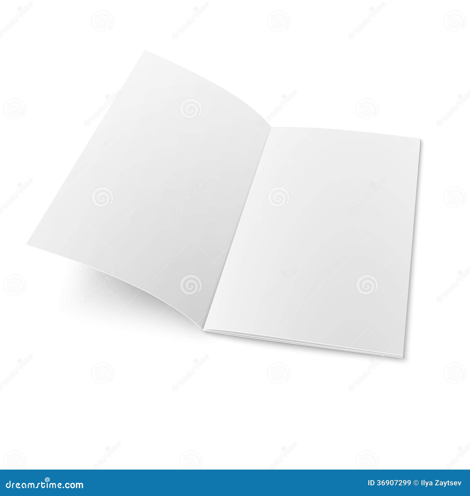 Booklet Template on White Background. Stock Vector Illustration of