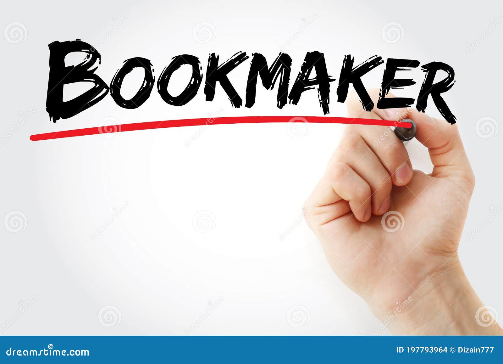 bookmaker text with marker