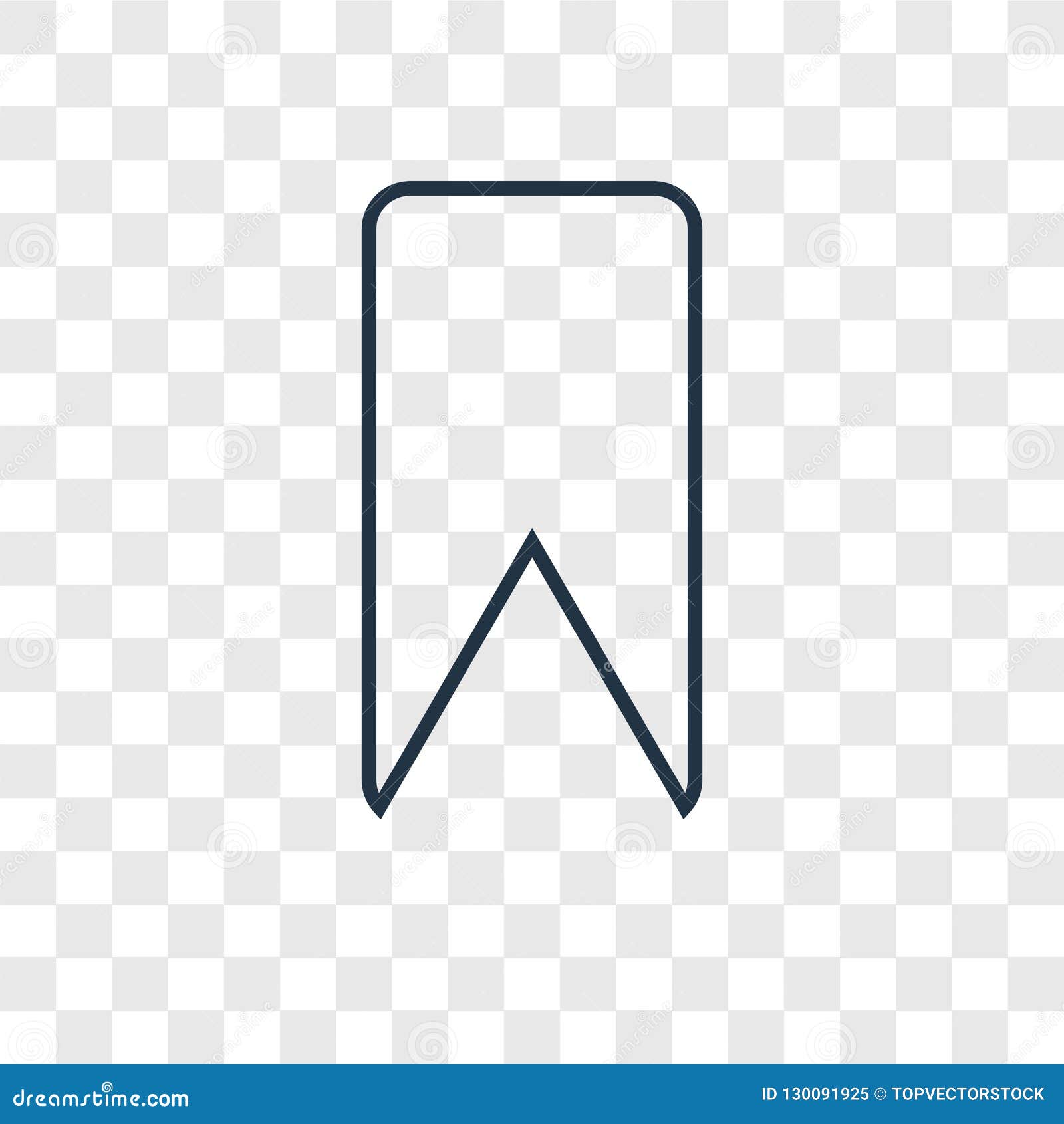 Bookmark Concept Vector Linear Icon Isolated on Transparent Back Stock