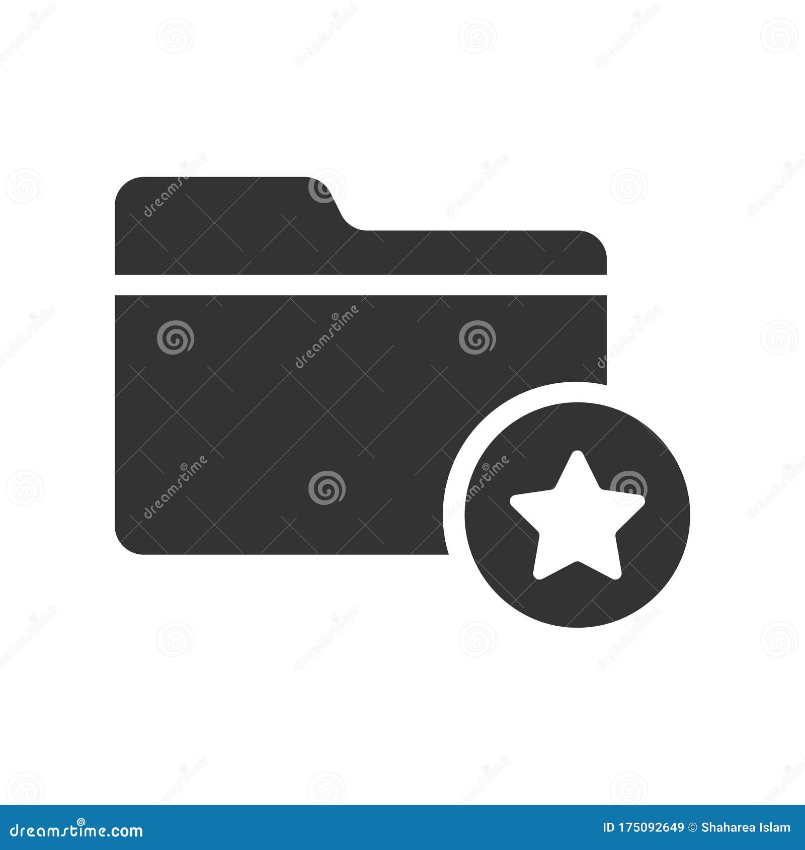 Bookmark Folder icon stock vector. Illustration of star - 175092649