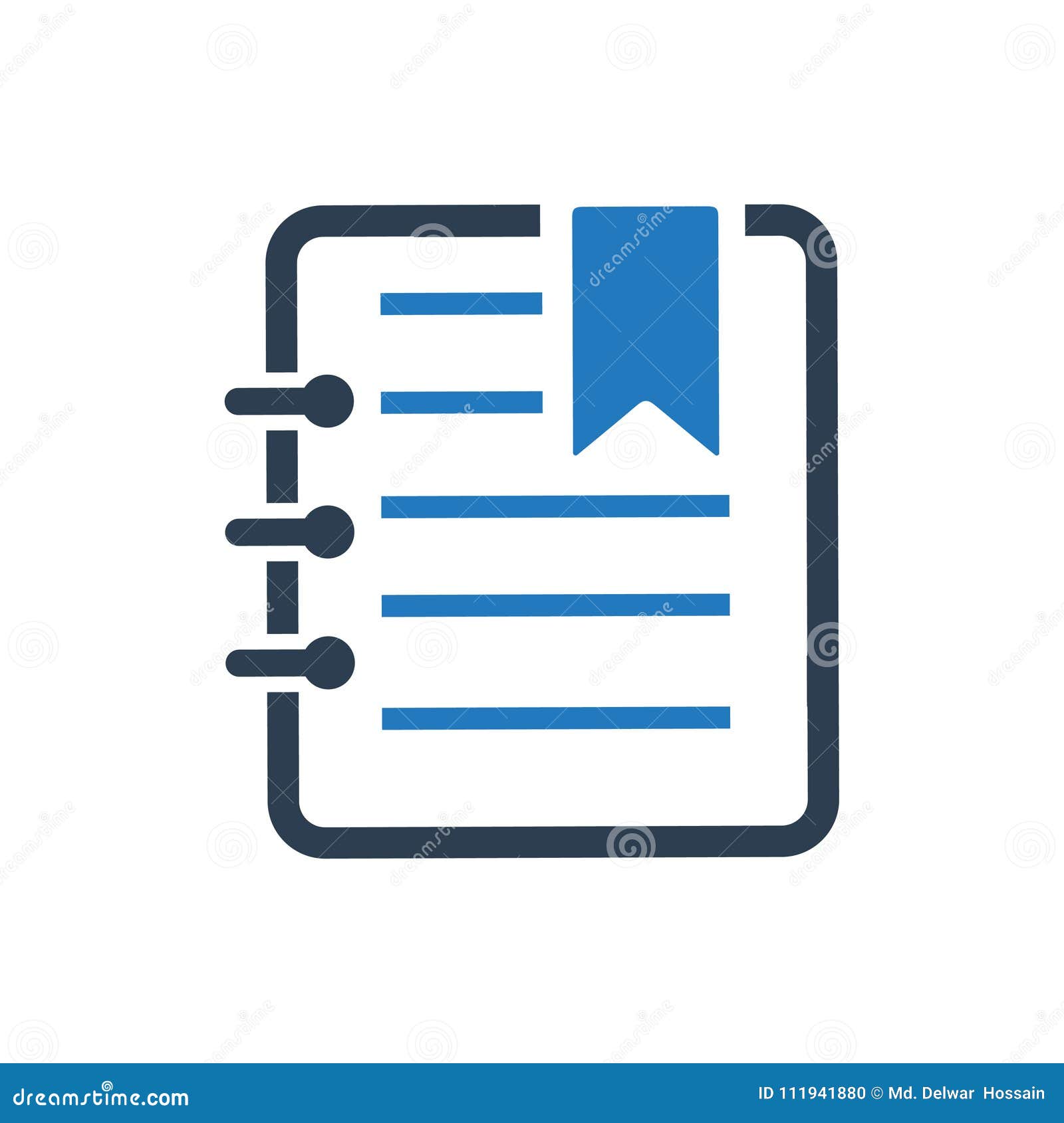 Bookmark Icon stock vector. Illustration of open, cover 111941880