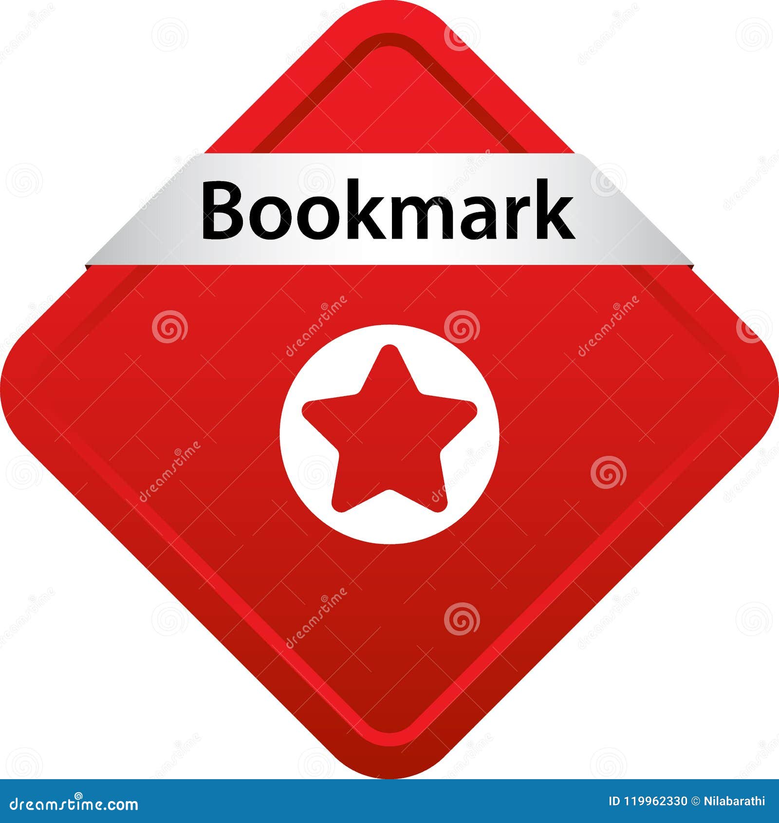 Bookmark web button icon stock illustration. Illustration of button