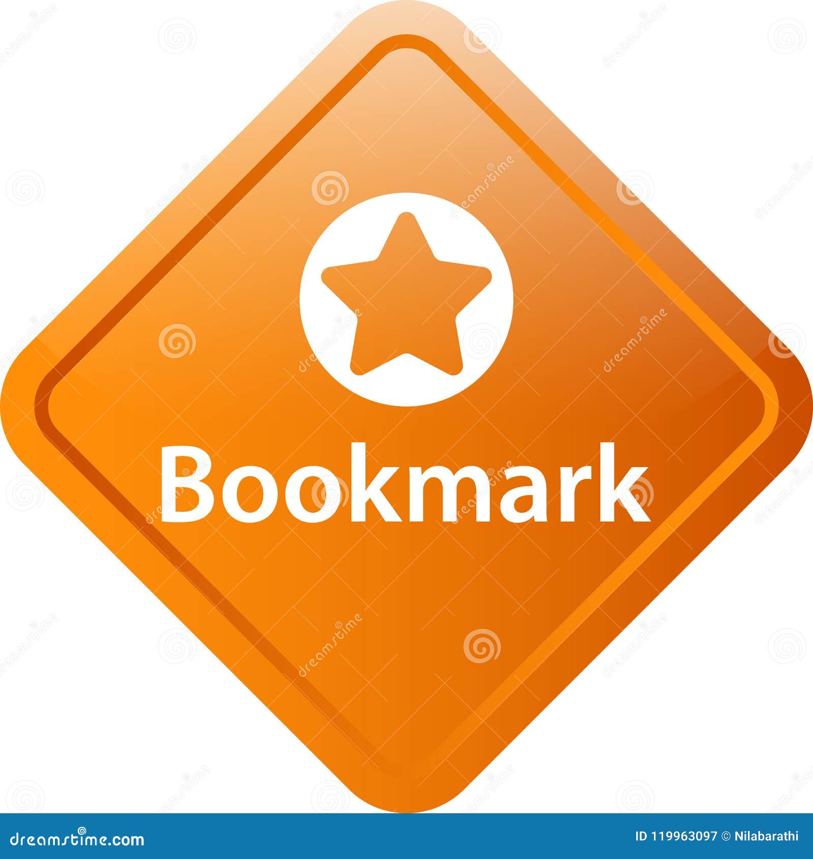 Bookmark web button icon stock illustration. Illustration of button