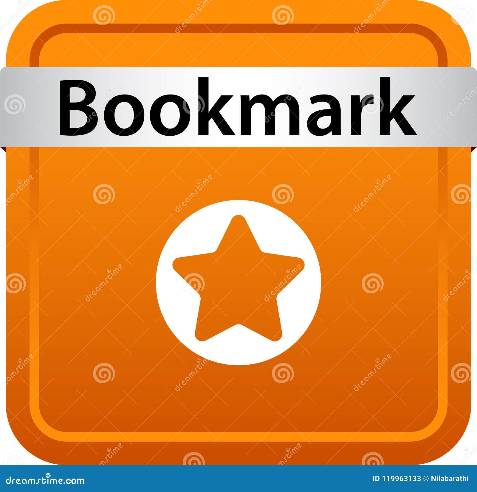 Bookmark web button icon stock illustration. Illustration of marked