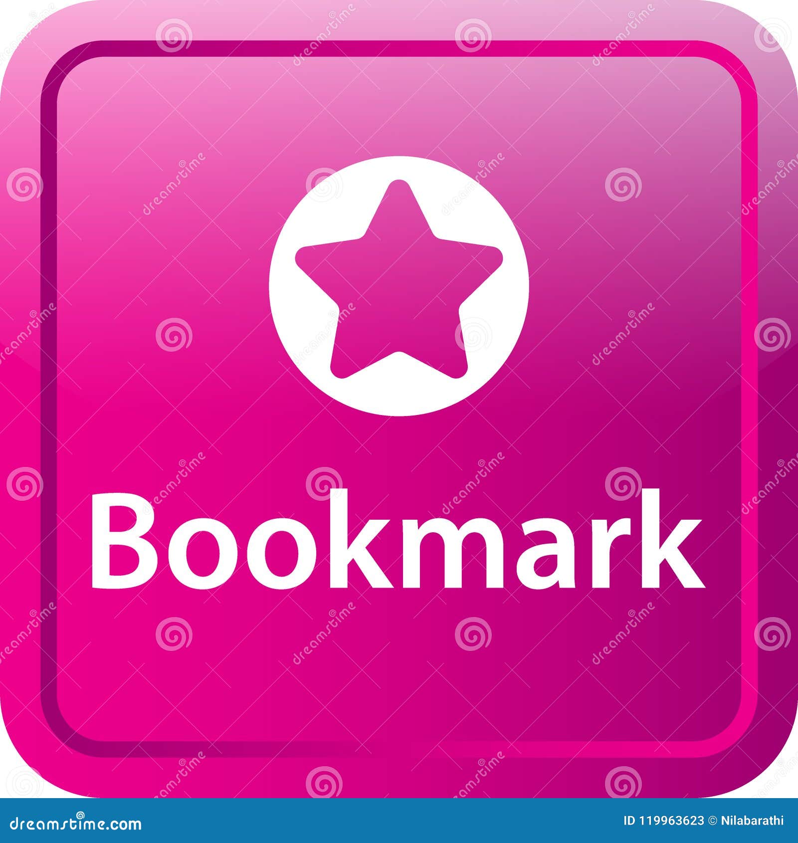 Bookmark web button icon stock illustration. Illustration of rectangle
