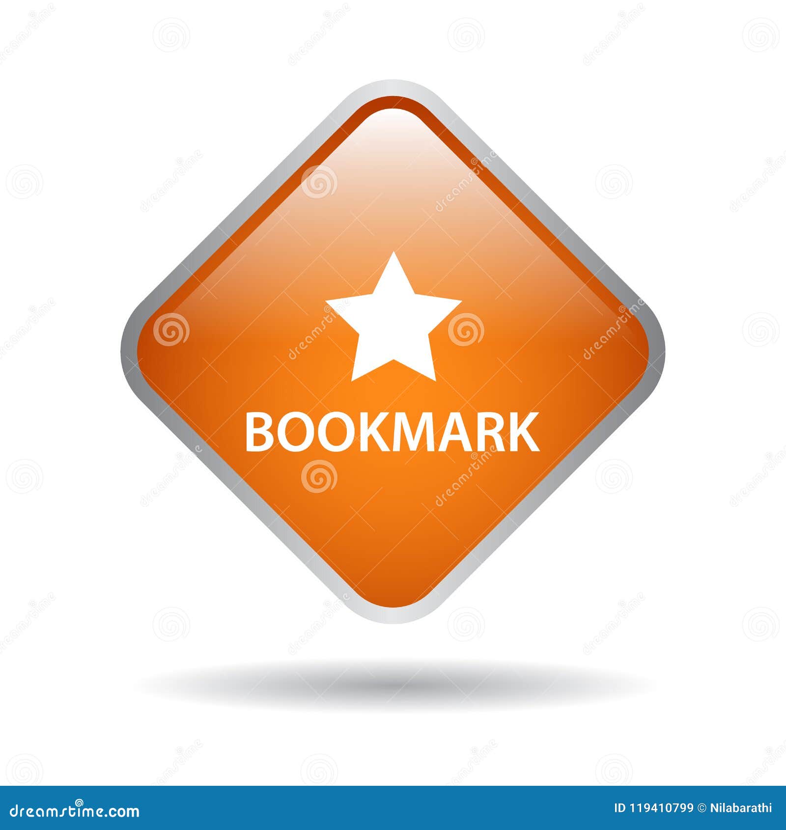Bookmark web button stock illustration. Illustration of bookmark