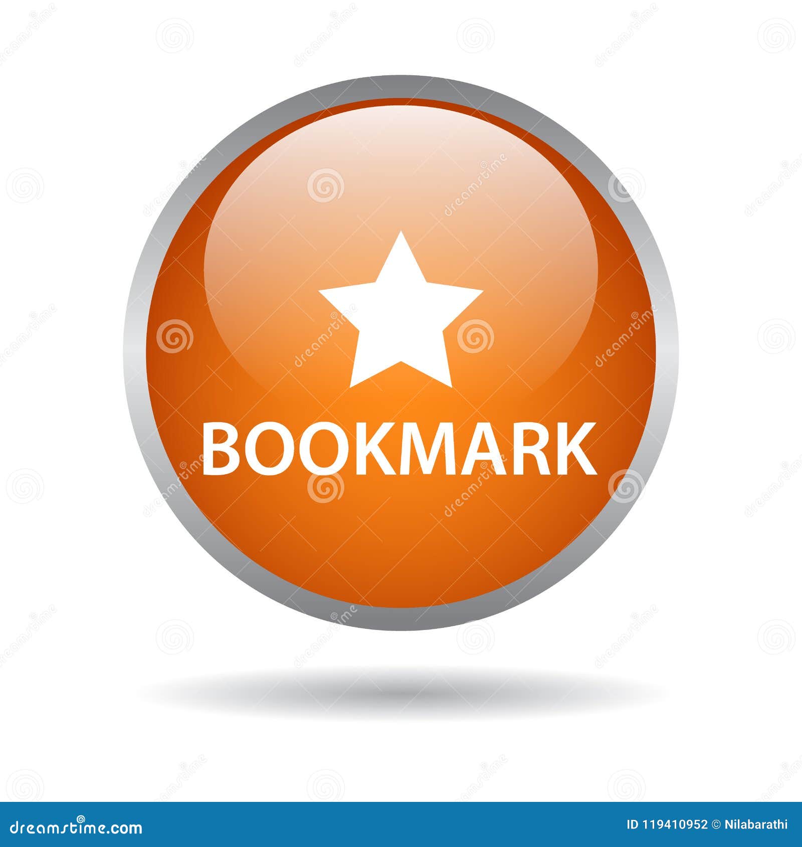 Bookmark web button stock illustration. Illustration of click 119410952