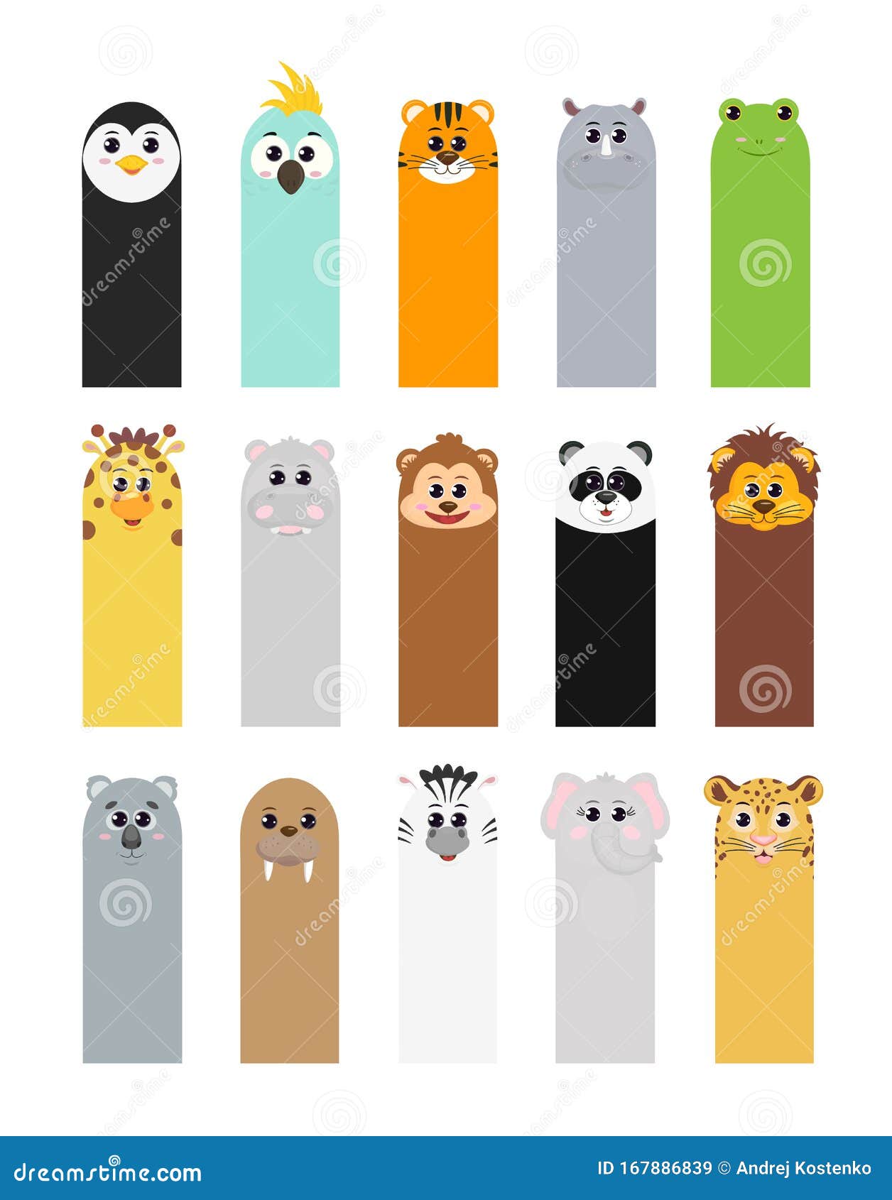 Monkey And Panda On Background Frame Vector Illustration ...