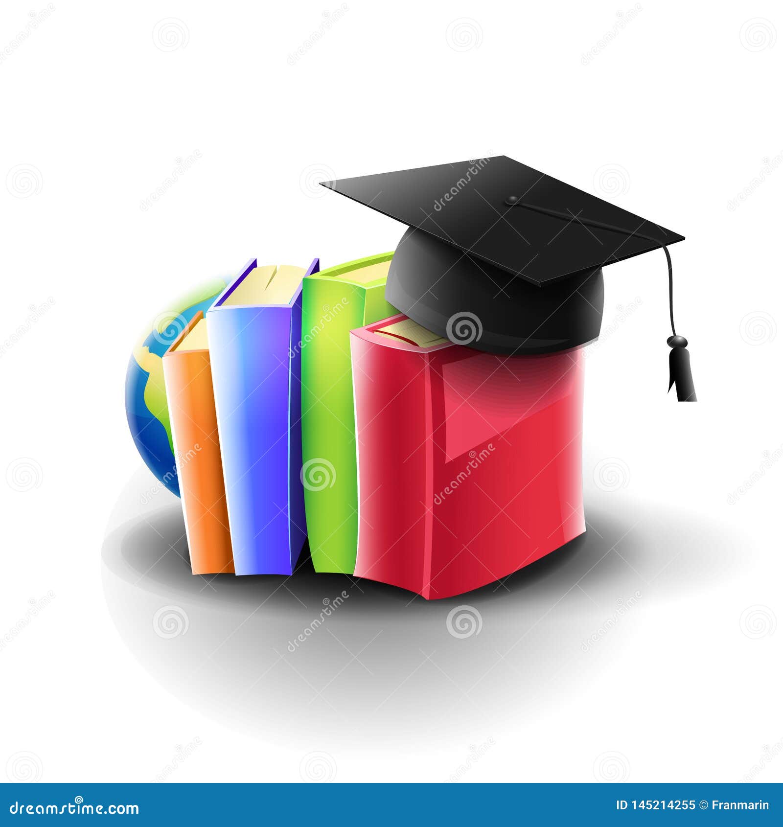 Books and Academic Material Stock Vector Illustration of education