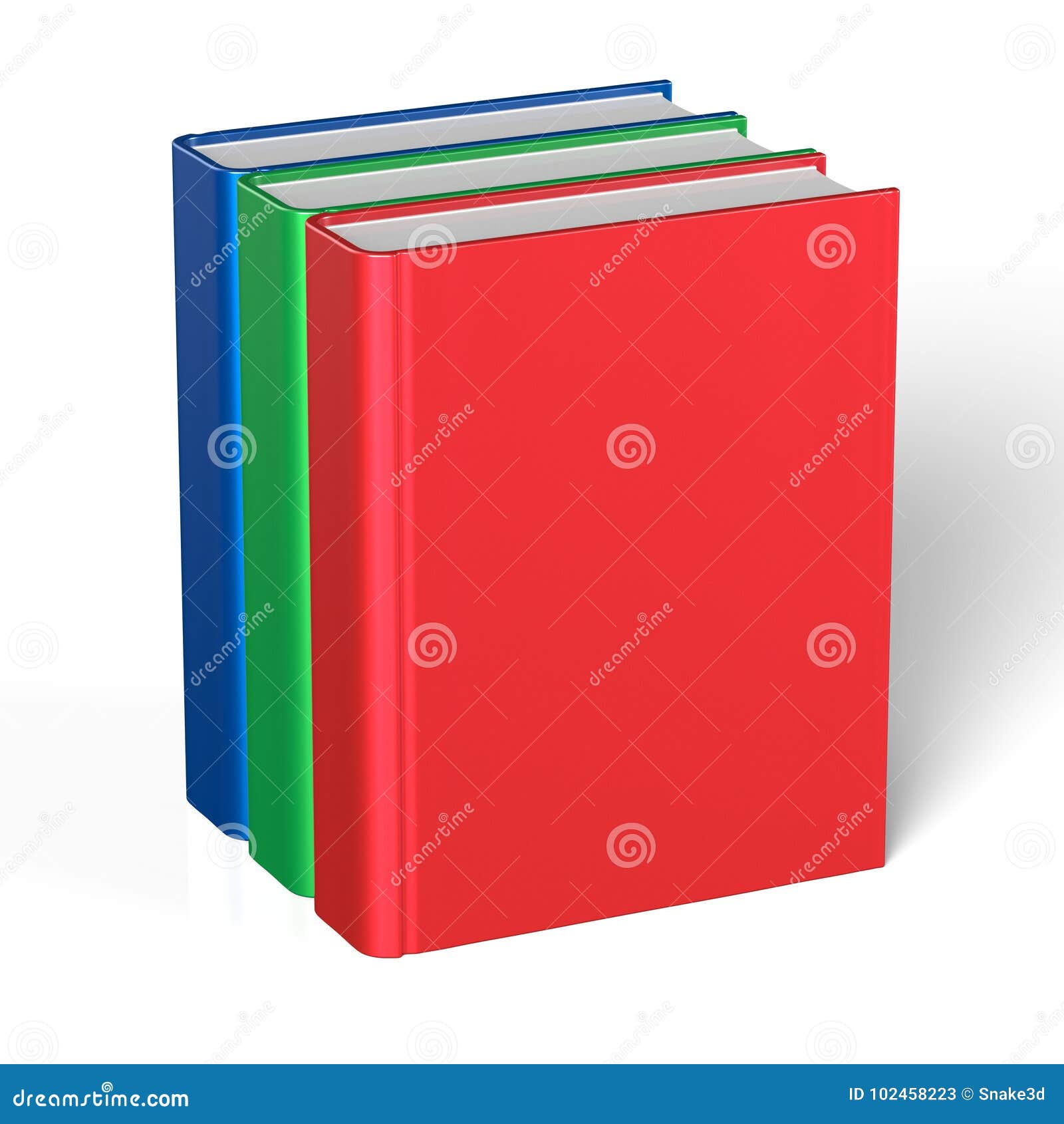 Books Blank Cover Standing Three 3 Textbook Workbook Stock Illustration ...